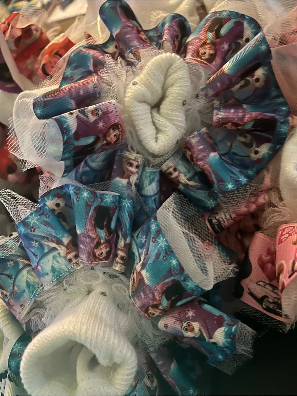 Blue & Purple Frozen-Themed Hair Scrunchie for Kids